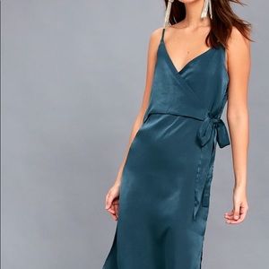Lulus blue wrap dress